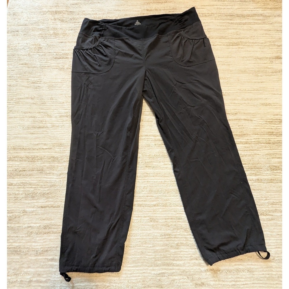 Prana Summit Pants Womens Sz 3X Plus Black Cinch Hem Outdoor Hiking Activewear